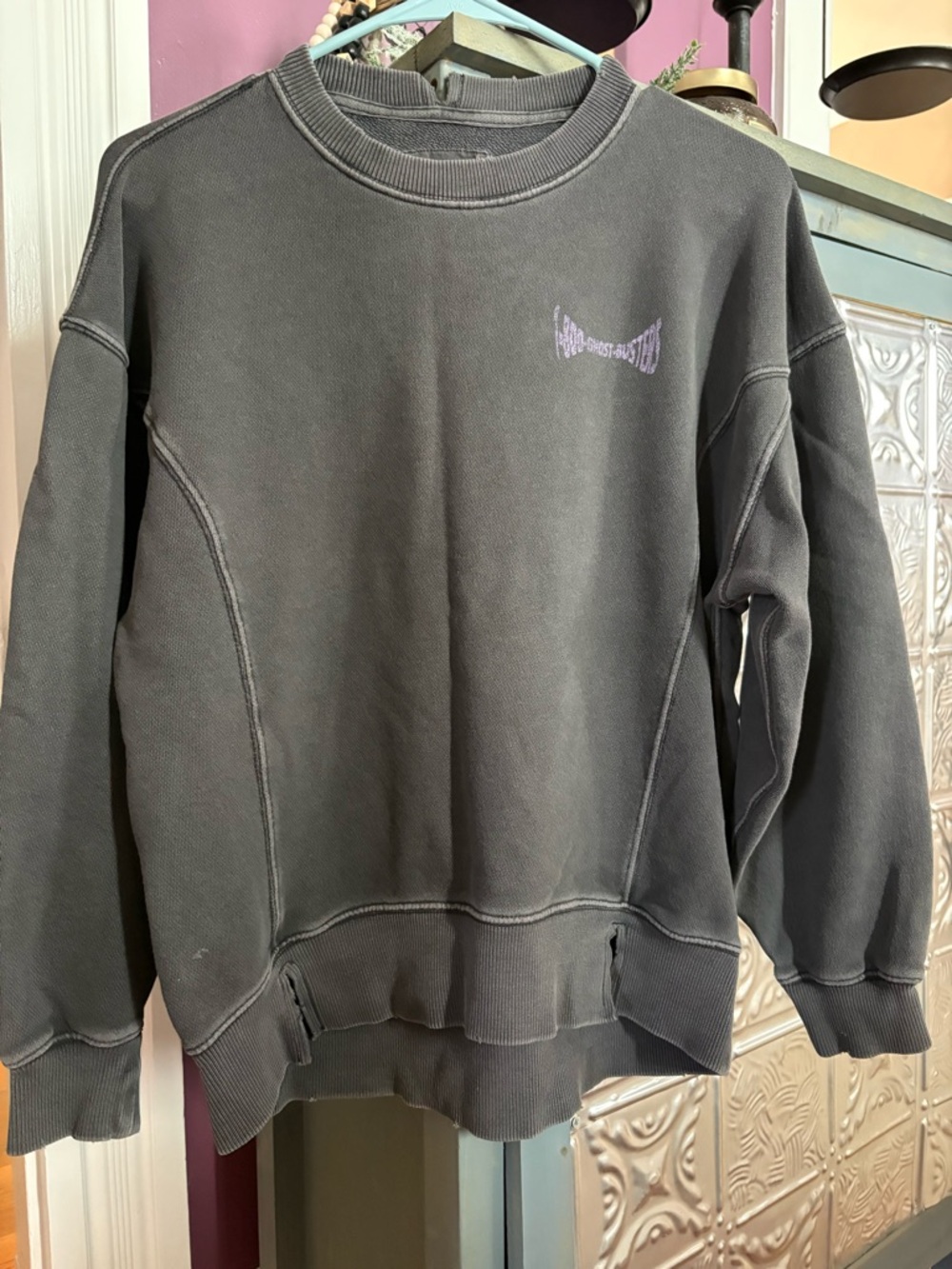 aerie oversized  Charcoal Crewneck Sweatshirt